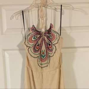 FOREVER 21 - Embroidered Halter Maxi Dress